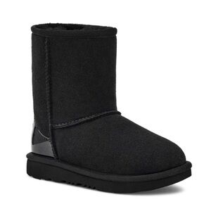 UGG® Kids' Classic II Water Resistant Genuine Shearling Lined Boot BLACK  7 NWT